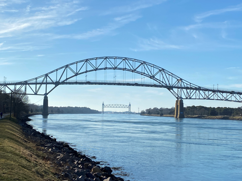 A bridge spanning over a body of water.